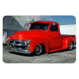 Red Customize Lieferwagen Truck Magnet