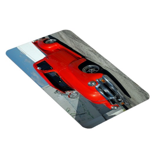 Red Customize Lieferwagen Truck Magnet (Rechte Seite)