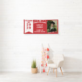 Red Customized Abschluss 2025 mit Name und Foto Banner (Insitu)