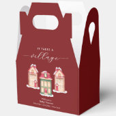 Red Cute Snow Gingerbread Village Baby Shower  Geschenkschachtel (Offen)