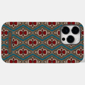 Red Cyan Copper Azulejos Tile Eleganname Case-Mate iPhone Hülle (Rückseite (Horizontal))