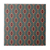 Red Cyan Copper Azulejos Tile Eleganname Fliese (Vorderseite)