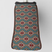 Red Cyan Copper Azulejos Tile Eleganname Golf Headcover (Rotieren 90)