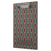 Red Cyan Copper Azulejos Tile Eleganname Klemmbrett (Links)