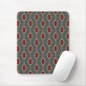 Red Cyan Copper Azulejos Tile Eleganname Mousepad (Mit Mouse)