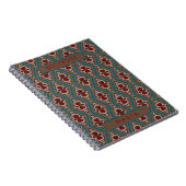 Red Cyan Copper Azulejos Tile Eleganname Notizblock (Rechte Seite)