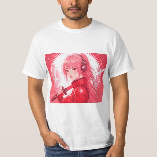 RED cyberpunk T-Shirt (Vorderseite)