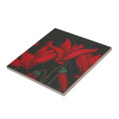 "Red Cyclaman" Kitchen Garden Keramik Tile Fliese (Seite)