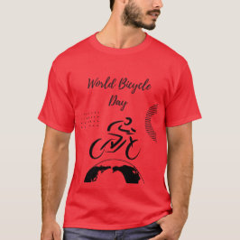 Red Cycling Enthusiast T - Shirt des Weltfahrradta