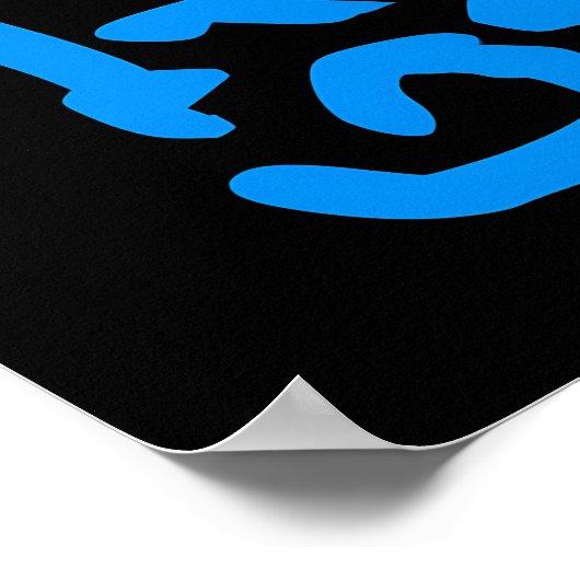 Red Cyclops Alien - Funky Neon Pop Monster Poster (Ecke)