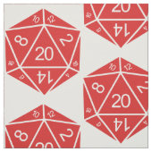 Red D20 Dice Fabric Stoff (Muster)