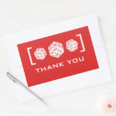 Red D20 Dice Gamer Vielen Dank, dass Sie Sticker h (Umschlag)