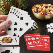 Red D20 Dice Gamer Wedding Playing Cards Spielkarten (In Situ)