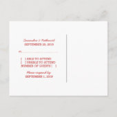 Red D20 Dice Response Postkarte (Rückseite)