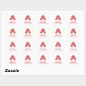 Red D20 Dice Save the Date Stickers (Blatt)