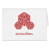 Red D20 Dice Tischnummer Card (Vorderseite (Horizontal))
