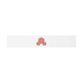 Red D20 Dice Wedding Belly Bands Einladungsbanderole