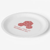 Red D20 Dice Wedding Paper Teller (Schrägansicht)