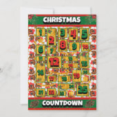 Red Dackel Dog Countdown Weihnachtsfest Advent Feiertagskarte (Vorderseite)
