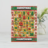 Red Dackel Dog Countdown Weihnachtsfest Advent Feiertagskarte (Stehend Vorderseite)