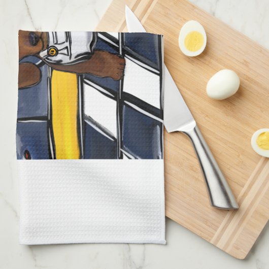 Red Dackel Koch Geschirrtuch (Viertel Falte)