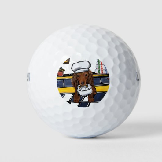 Red Dackel Koch Golfball (Vorderseite)