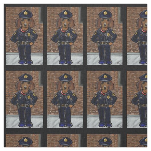 RED DACKEL POLICEMAN STOFF (Muster)