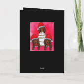 Red Dackel Santas Karte (Rückseite)