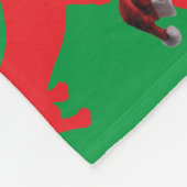 Red-Dackel - Und-Santa-Hat Fleecedecke (Ecke)