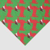 Red-Dackel - Und-Santa-Hat Seidenpapier (Ausschnitt)