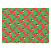 Red-Dackel - Und-Santa-Hat Tischdecke (Vorderseite (Horizontal))