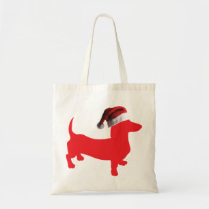 Red-Dackel - Und-Santa-Hat Tragetasche