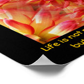 Red Dahlia Attitude Inspiration Zitat Poster (Ecke)