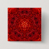 RED DAHLIA BLUME Abstrakt Button (Vorderseite)
