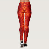 RED DAHLIA BLUME Abstrakt Leggings (Rückseite)
