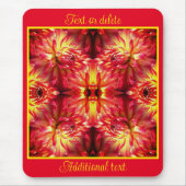 Red Dahlia Blume Abstrakt Natur Personalisiert Mousepad (Vorne)