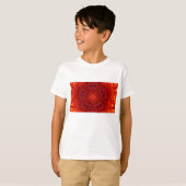 RED DAHLIA BLUME Abstrakt T-Shirt (Vorne ganz)