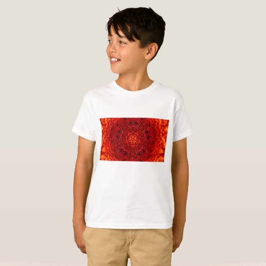 RED DAHLIA BLUME Abstrakt T-Shirt (Vorne ganz)