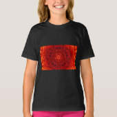 RED DAHLIA BLUME Abstrakt T-Shirt (Vorderseite)