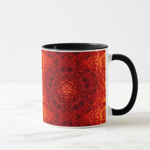 RED DAHLIA BLUME Abstrakt Tasse