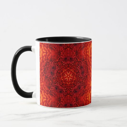 RED DAHLIA BLUME Abstrakt Tasse (Links)
