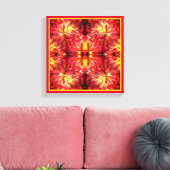 Red Dahlia Blume Abstrakte Natur Leinwanddruck (Insitu (Wohnzimmer))
