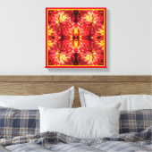 Red Dahlia Blume Abstrakte Natur Leinwanddruck (Insitu (Schlafzimmer))