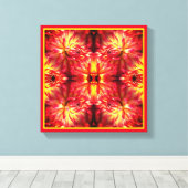 Red Dahlia Blume Abstrakte Natur Leinwanddruck (Insitu (Holzboden))