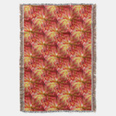 Red Dahlia Blume Art Pattern Decke (Vorderseite Vertikal)