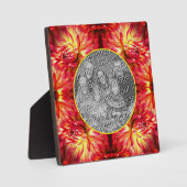 Red Dahlia Blume Erstellen Sie Ihr eigenes Foto Fotoplatte (Vorderseite)