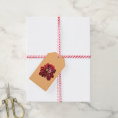 Red Dahlia Blume Geschenkanhänger (Mit Garn)