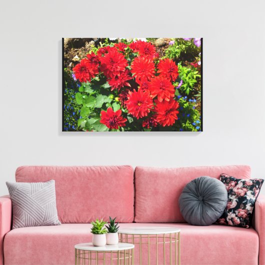 Red Dahlia Blume Leinwand (Insitu (Wohnzimmer))