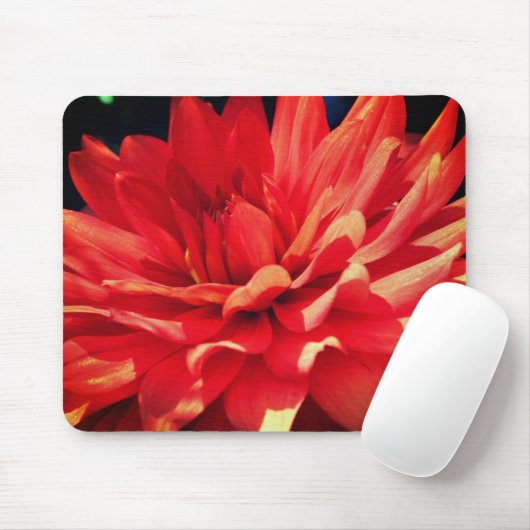 Red Dahlia Blume Mousepad (Mit Mouse)