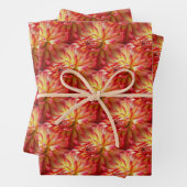 Red Dahlia Blume Muster Natur Geschenkpapier Set (Beispiel)